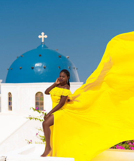 Flying Dress for Photoshoot, Santorini Flying Dress