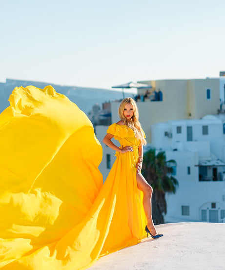 Flying Dress for Photoshoot, Santorini Flying Dress