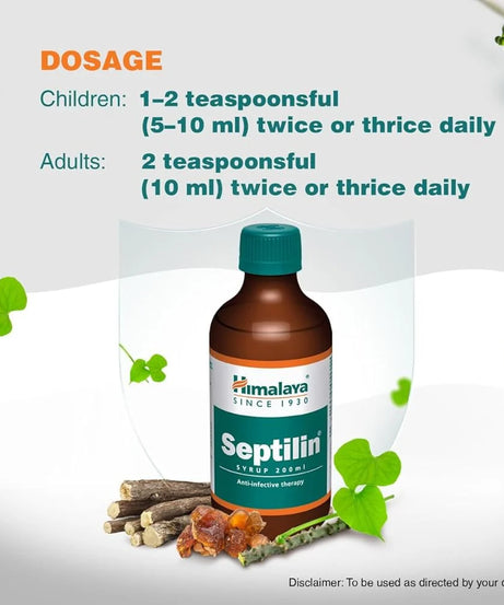Himalaya Herbals - Septilin Syrup -200 ml - Pack of 1