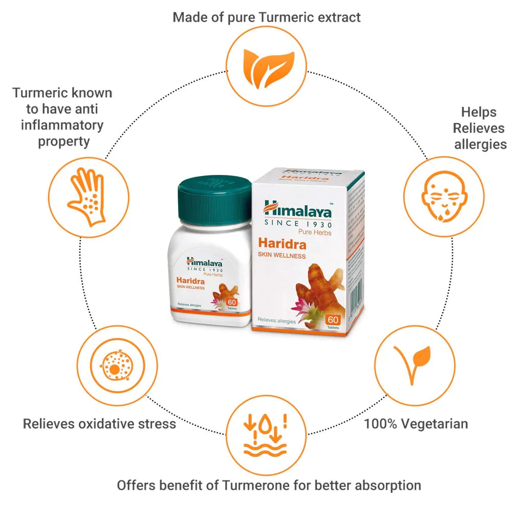 Himalaya Haridra Skin Support – 60 Tablets | Turmeric Extract
