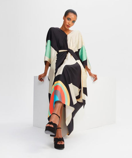 Women's Soft Satin Silk Kaftan, Chic and Lightweight Women's Caftan