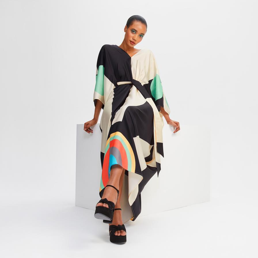 Women's Soft Satin Silk Kaftan, Chic and Lightweight Women's Caftan