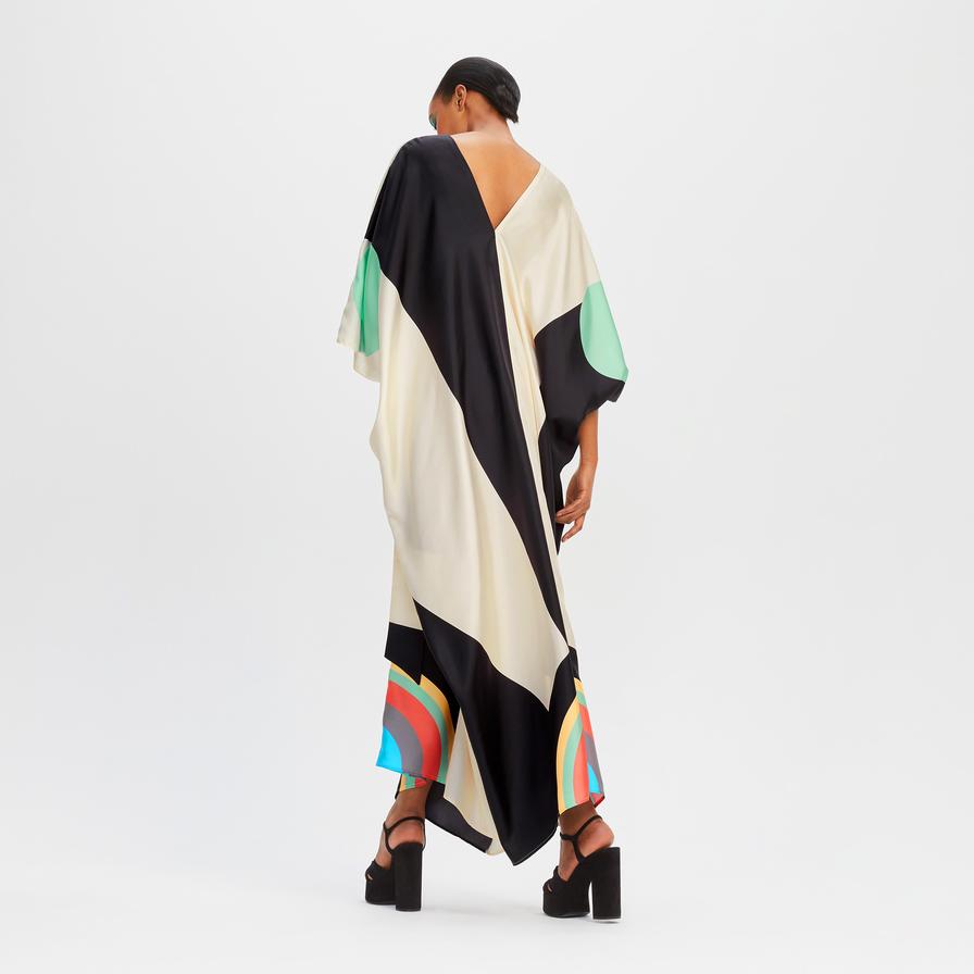 Women's Soft Satin Silk Kaftan, Chic and Lightweight Women's Caftan