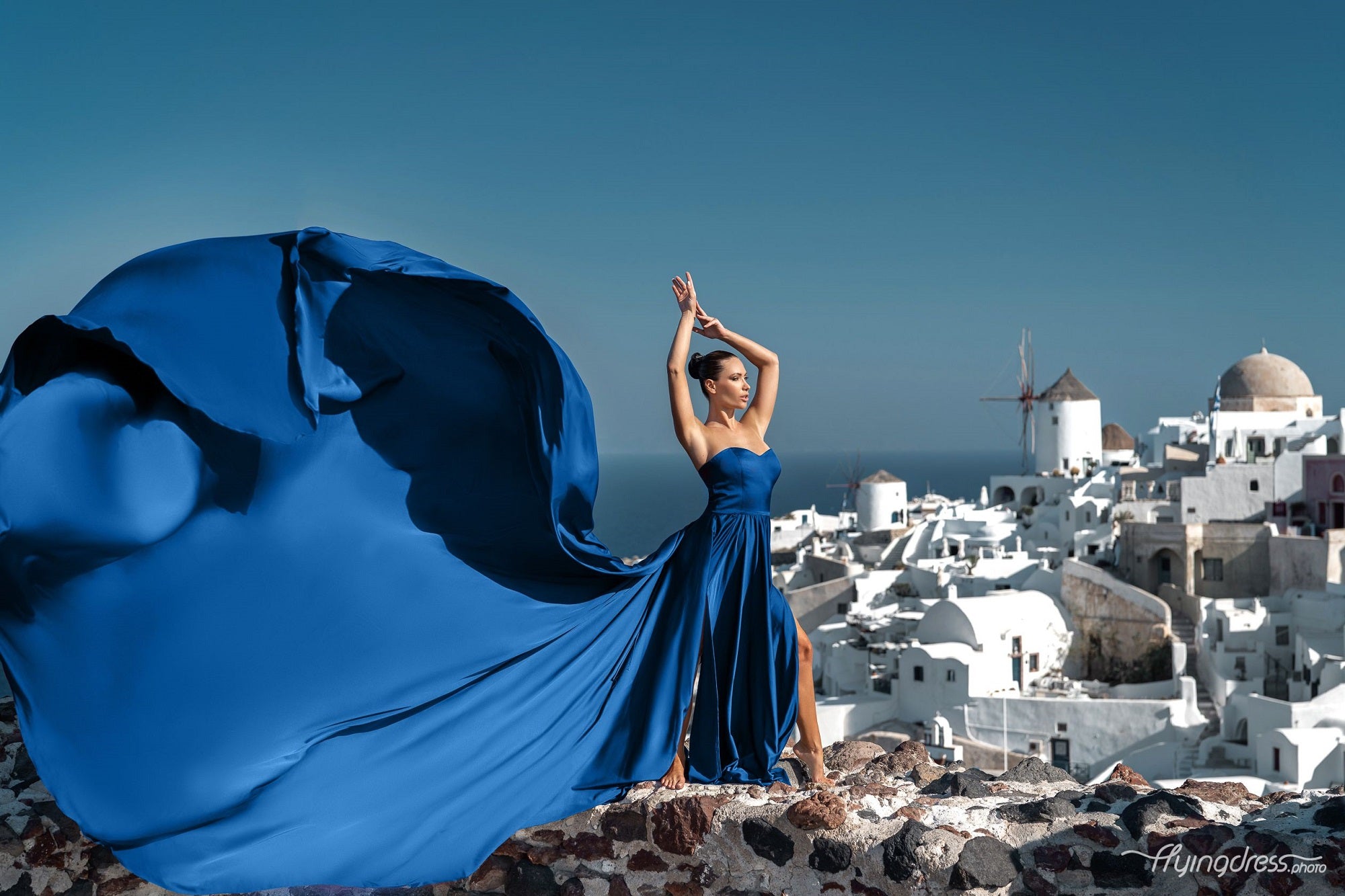 Long Flying Dress for Photoshoot, Long Train Dress