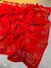 Women's Soft pure Georgette Handwork Saree ,Party Wear Sari With Blouse