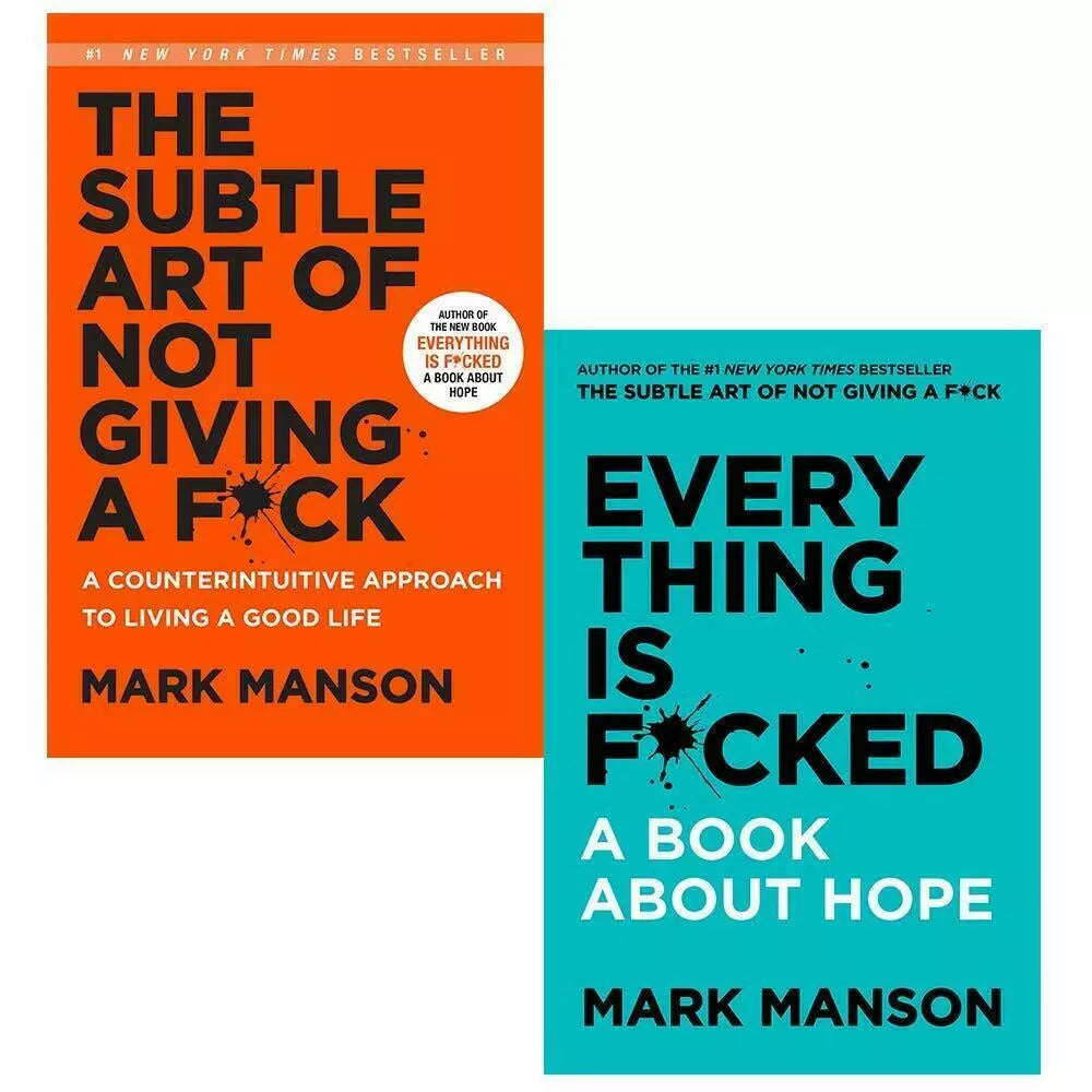 Subtle Art & Everything Is F*cked 2 Books Combo Boxed Set By Mark Manson NEW