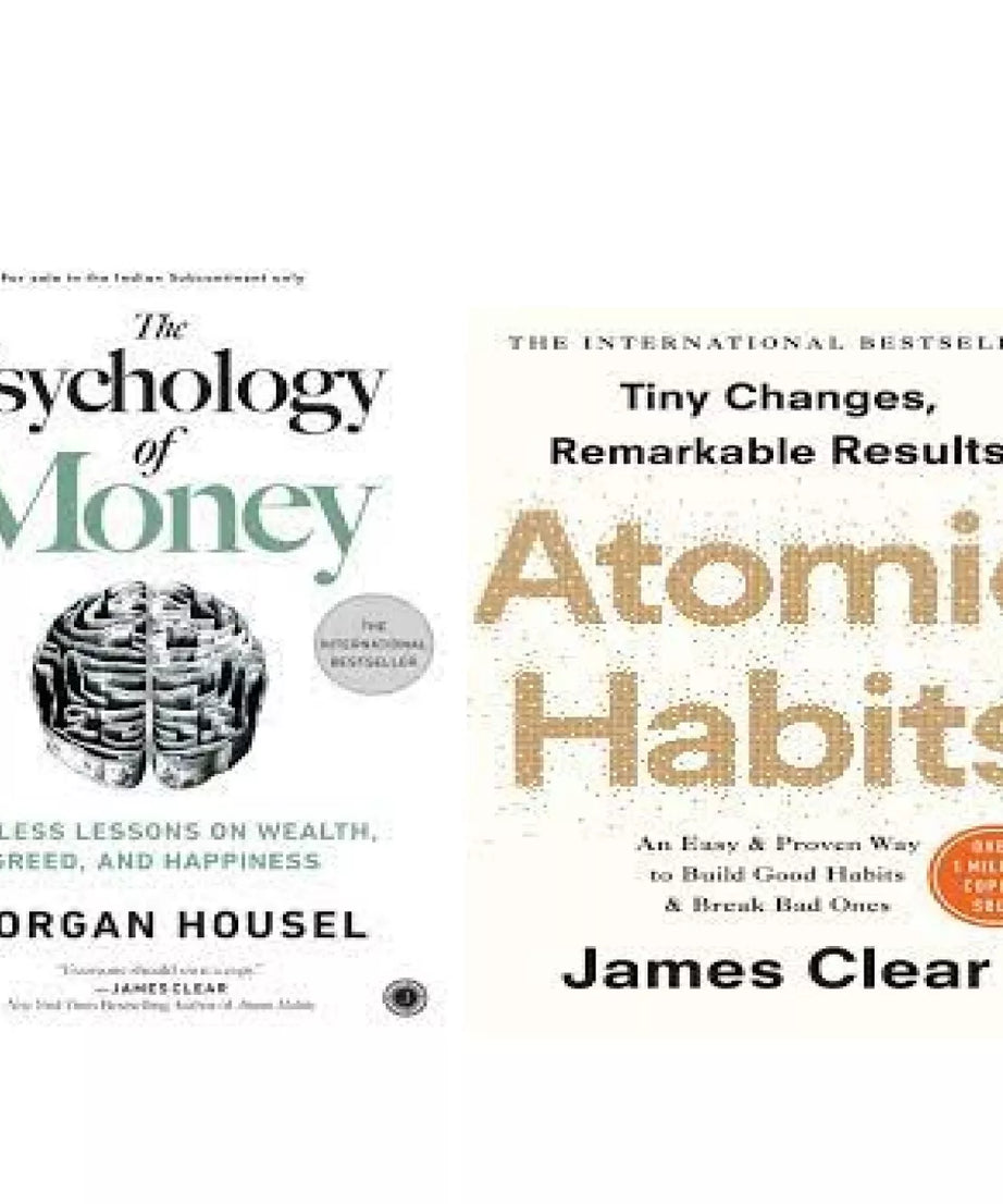 The Psychology of Money and ATOMIC HABITS by James clear f papaerback ||