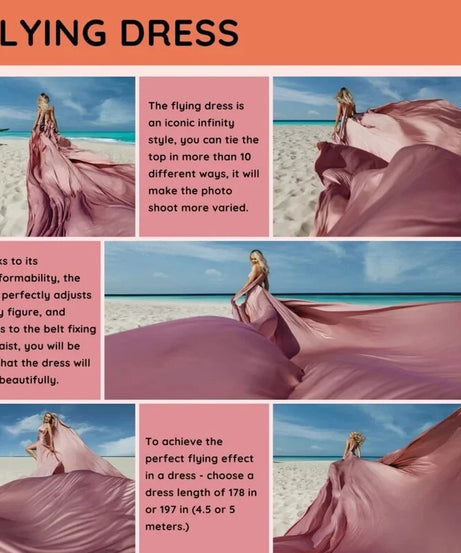Photoshoot Flying Dress Backless Flying Dress Plus Size Flying Dress Halter Long